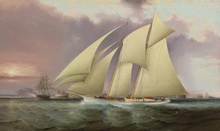 James Edward Buttersworth - The Yacht \