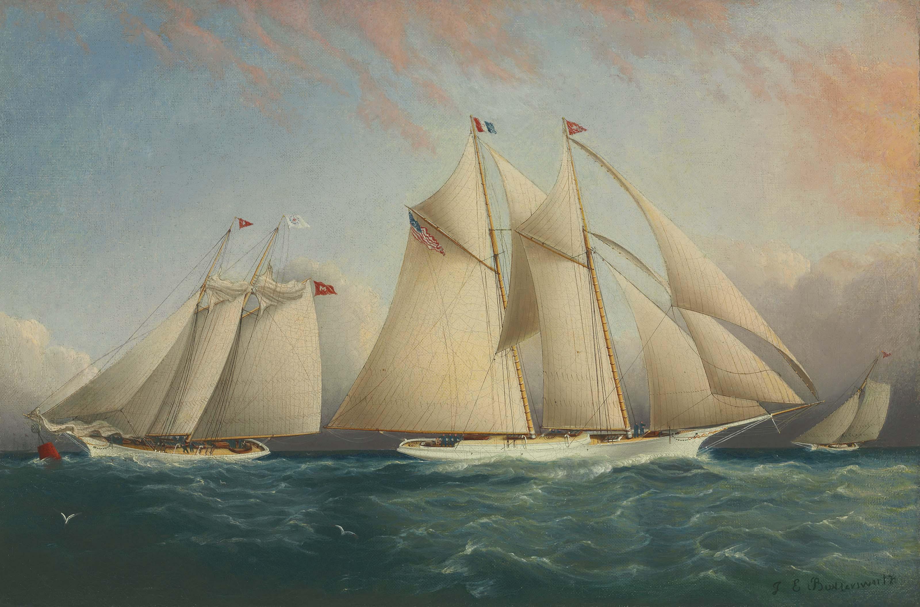 James Edward Buttersworth - Yacht Julia Racing