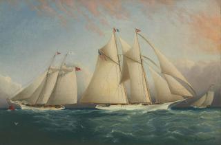 James Edward Buttersworth - Yacht Julia Racing