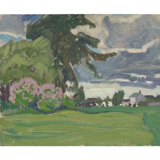 James Edward Hervey Macdonald - Lilacs And Elms With Cows, Thornhill