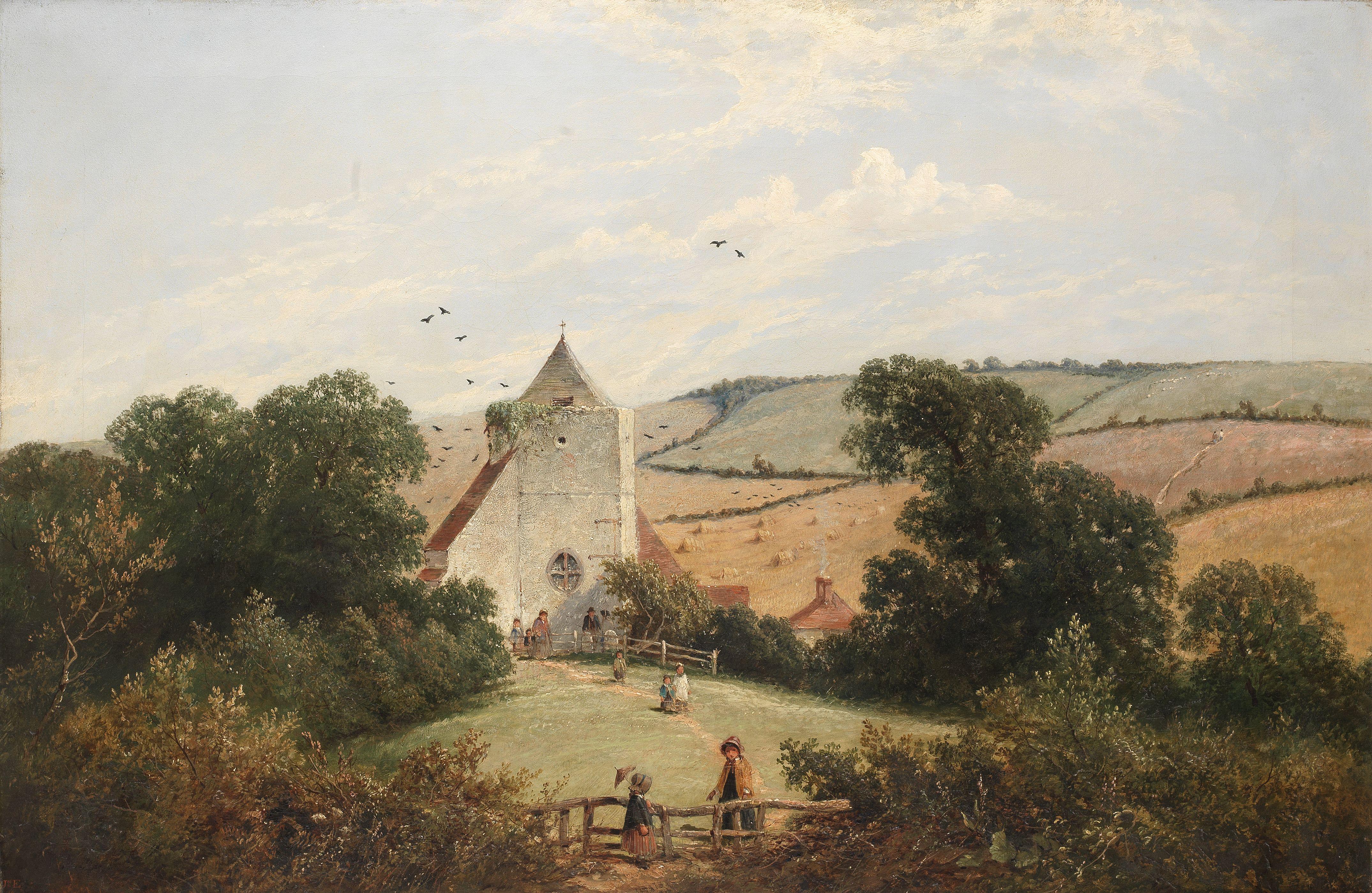 James Edwin Meadows - Alkham Church, Near Folkestone