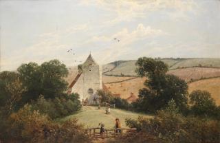 James Edwin Meadows - Alkham Church, Near Folkestone