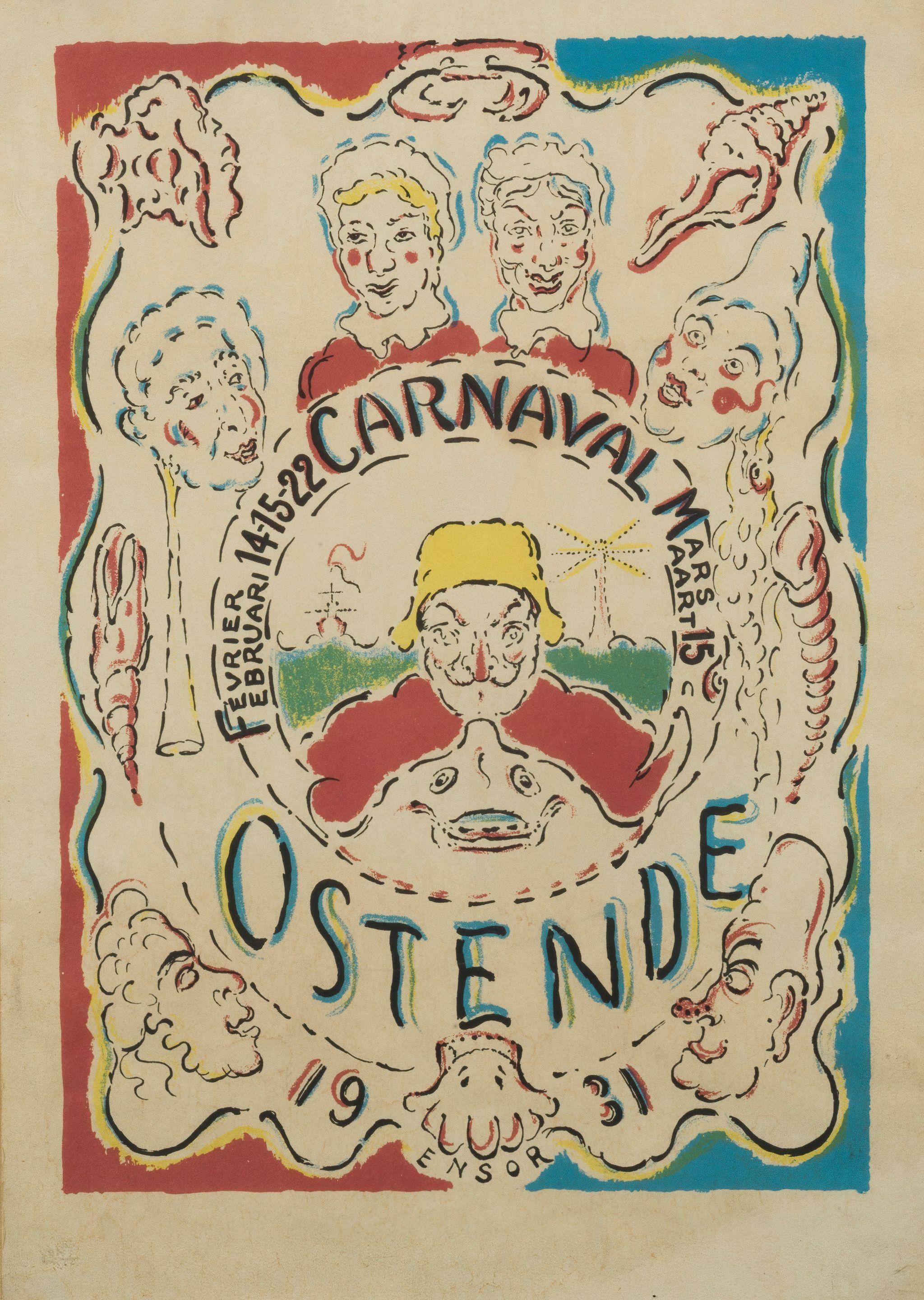 James Ensor - Carnaval Ostende, 1931