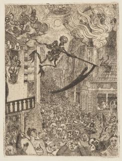 James Ensor - Death Chasing The Flock Of Mortals (Taevernier 104)