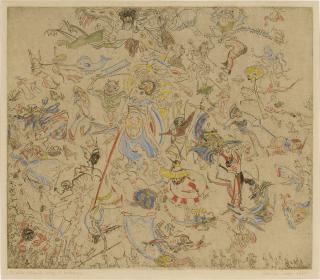 James Ensor - Diables Rossant Anges Et Archanges (Delteil, Taevernier 23)
