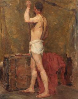 James Ensor - Figure study of a standing man