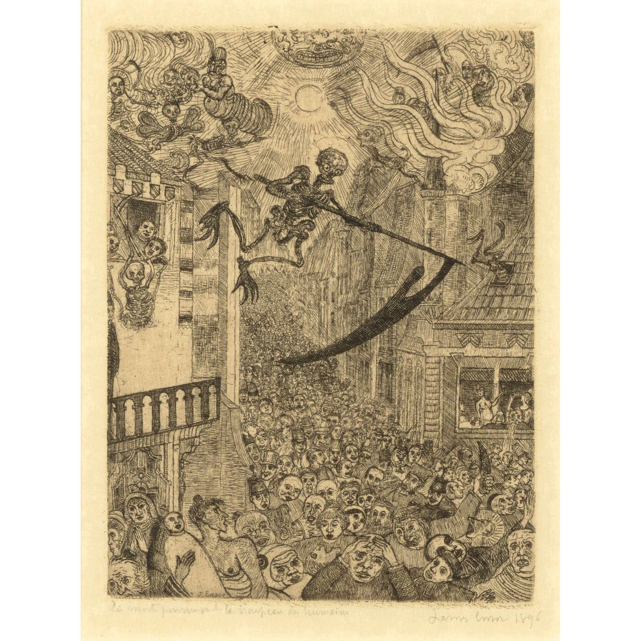James Ensor - La mort poursuivant le troupeau des humains (Death Pursuing the Herd of Humans)