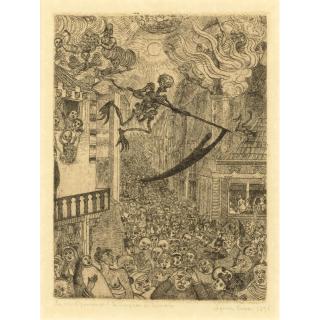 James Ensor - La mort poursuivant le troupeau des humains (Death Pursuing the Herd of Humans)