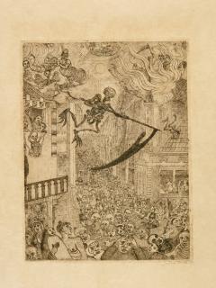 James Ensor - La Mort Poursuivant le Troupeau des Humains (Delteil, Tavernier 104; Elesh 106)