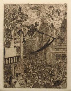 James Ensor - La mort poursuivant le troupeau des humains (E. 106)
