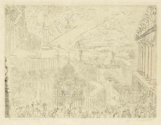 James Ensor - La Prise d\'une Ville Étrange (Cramer, Delteil, Elesh, Tavernier 33)