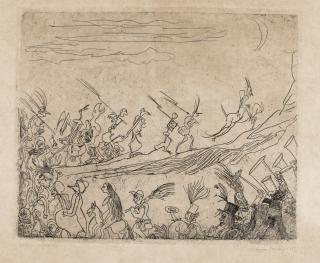 James Ensor - Le Cortege Infernal (Delteil, Tavernier 10; Elesh 9)