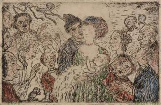 James Ensor - L\'Envie, From Les Péchés Capitaux (Elesh 130)