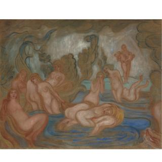 James Ensor - Les Baigneuses (Lignes Courbes Et Ondulées) 