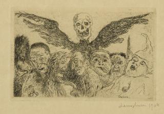 James Ensor - Les Péchés Capitaux Dominés Par La Mort (Delteil,Taevernier 126; Elesh 131)