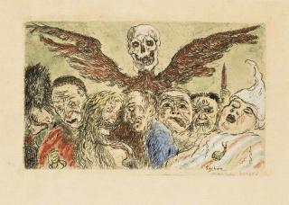James Ensor - Les Péchés Capitaux dominés par la Mort (Delteil, Taevernier 126; Elesh 131)