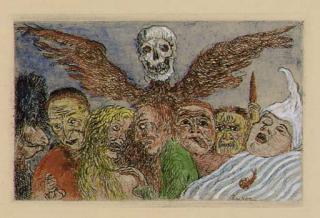 James Ensor - Les Pêches capitaux dominés par la mort, from Les Pêches capitaux (E. 131)