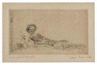 James Ensor - Mon Portrait En 1960 (Delteil, Tavernier, Elesh 34)