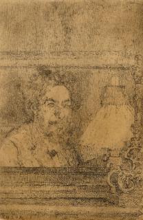 James Ensor - Selbstportrait des Künstlers: mon portrait. 1886.