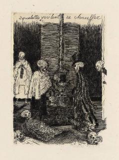 James Ensor - Squelettes voulant se chaufeer (Elesh 100)
