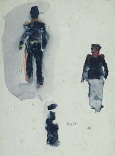 James Ensor - Three Studies of an Officer