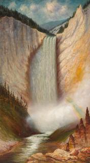 James Everett Stuart - Yellowstone Falls from Red Rock