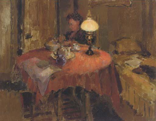 James Fitton - Lady in an interior