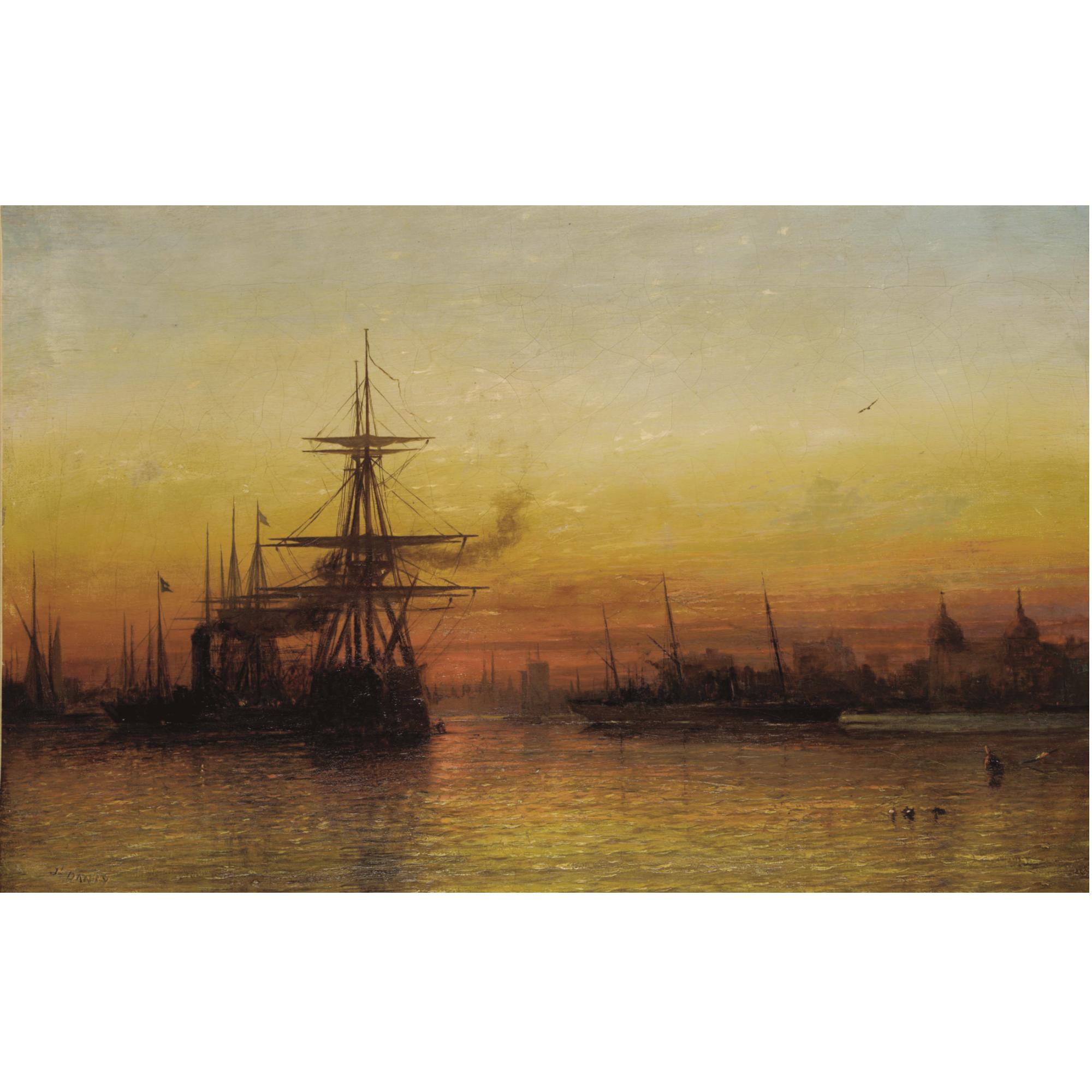 James Francis Danby - Sunset At Greenwich