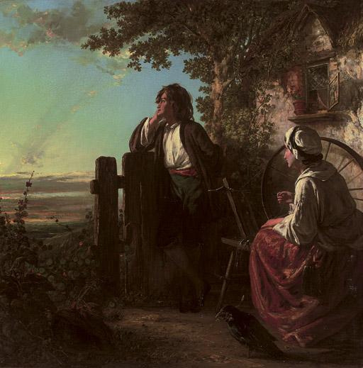 James Francis Danby - The young homemakers