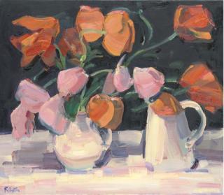 James Fullarton - Poppies in a white jug