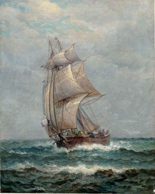 James Gale Tyler - A fishing boat at sea