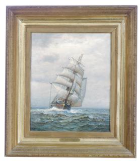 James Gale Tyler - A Ship In Rough Seas