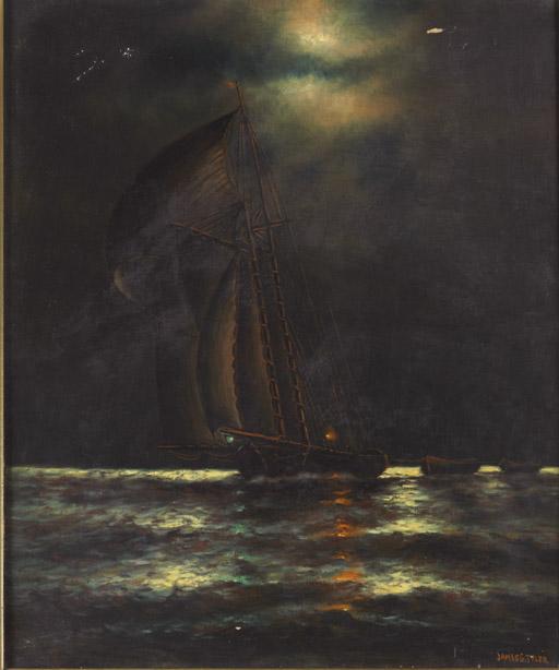 James Gale Tyler - Fishing at night