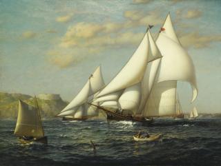 James Gale Tyler - New York Yacht Club Racing Boats In New York Harbor