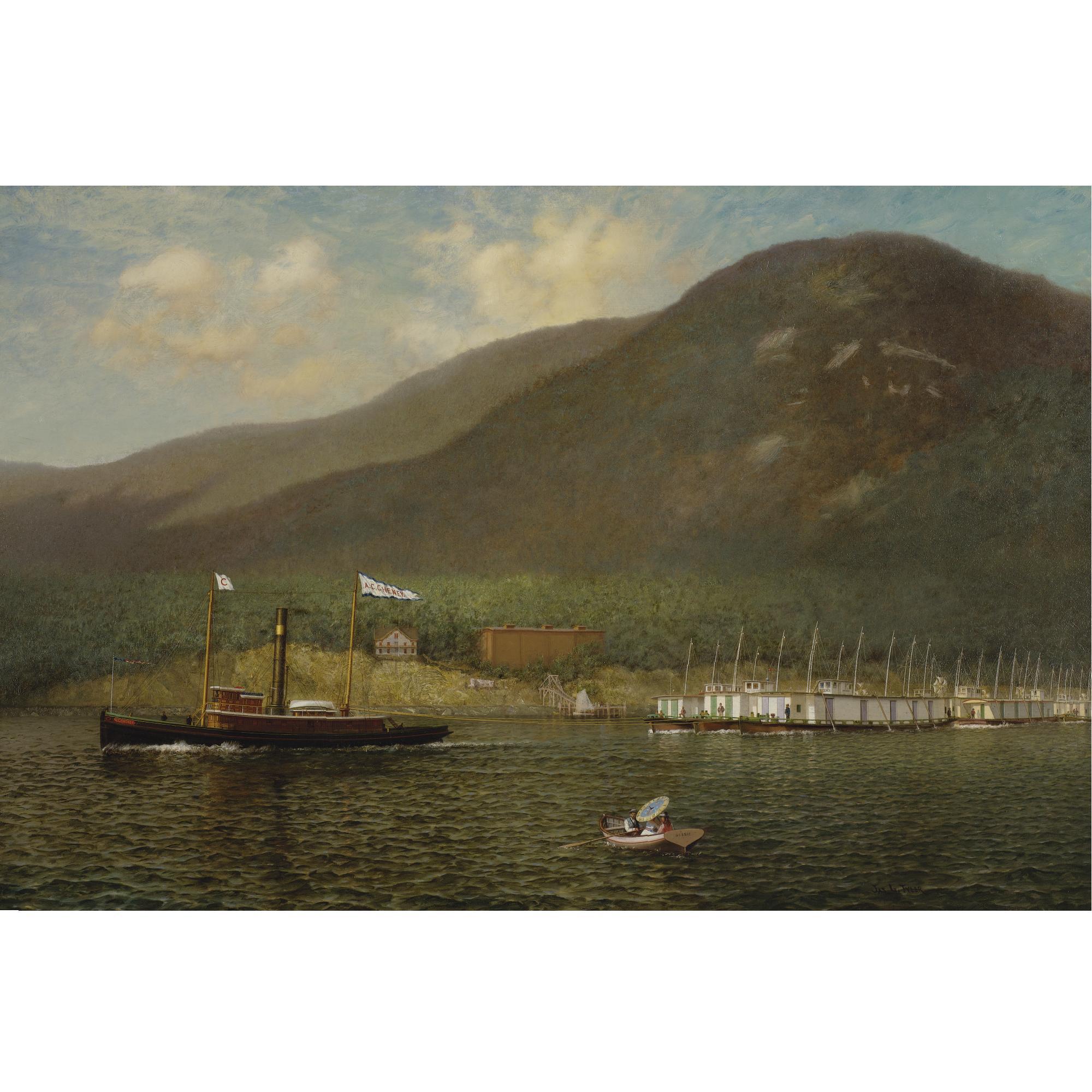 James Gale Tyler - Tug A.C. Cheney Towing Barges Past Bear Mountain