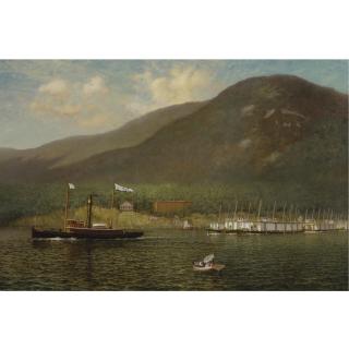 James Gale Tyler - Tug A.C. Cheney Towing Barges Past Bear Mountain