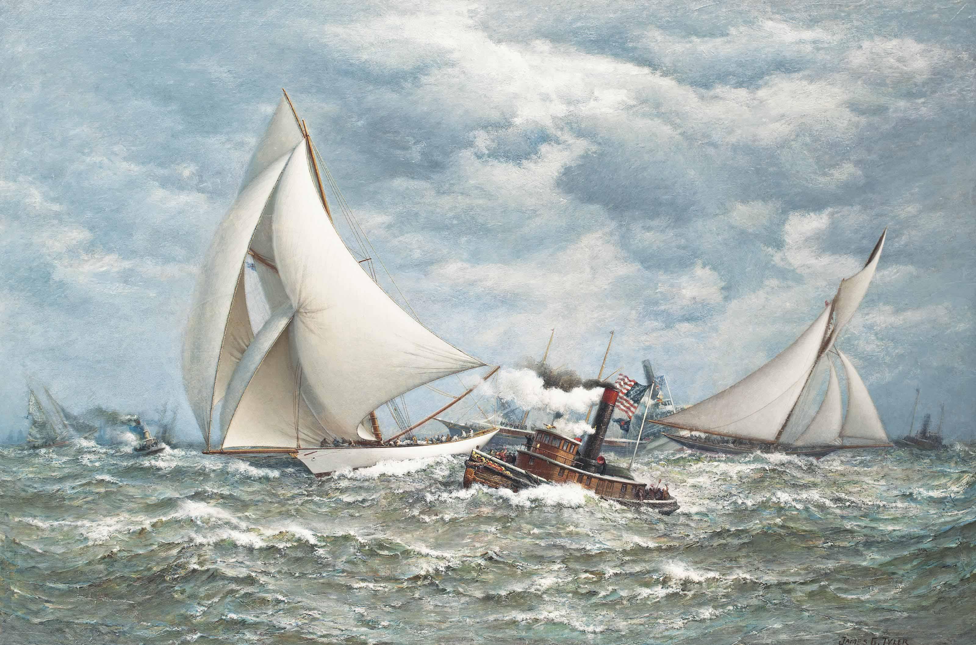 James Gale Tyler - \'Twenty Miles To Windward\':  The America\'S Cup, 1887, Volunteer Versus Thistle