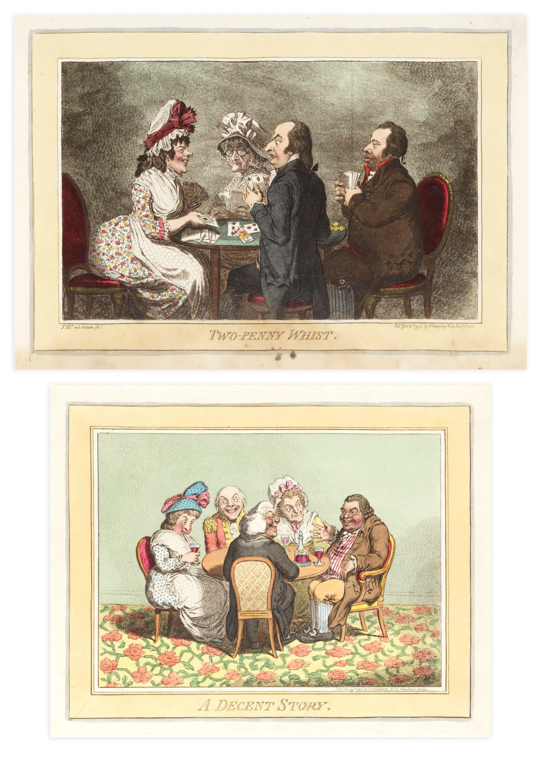 James Gillray - A Decent Story; Two-penny Whist