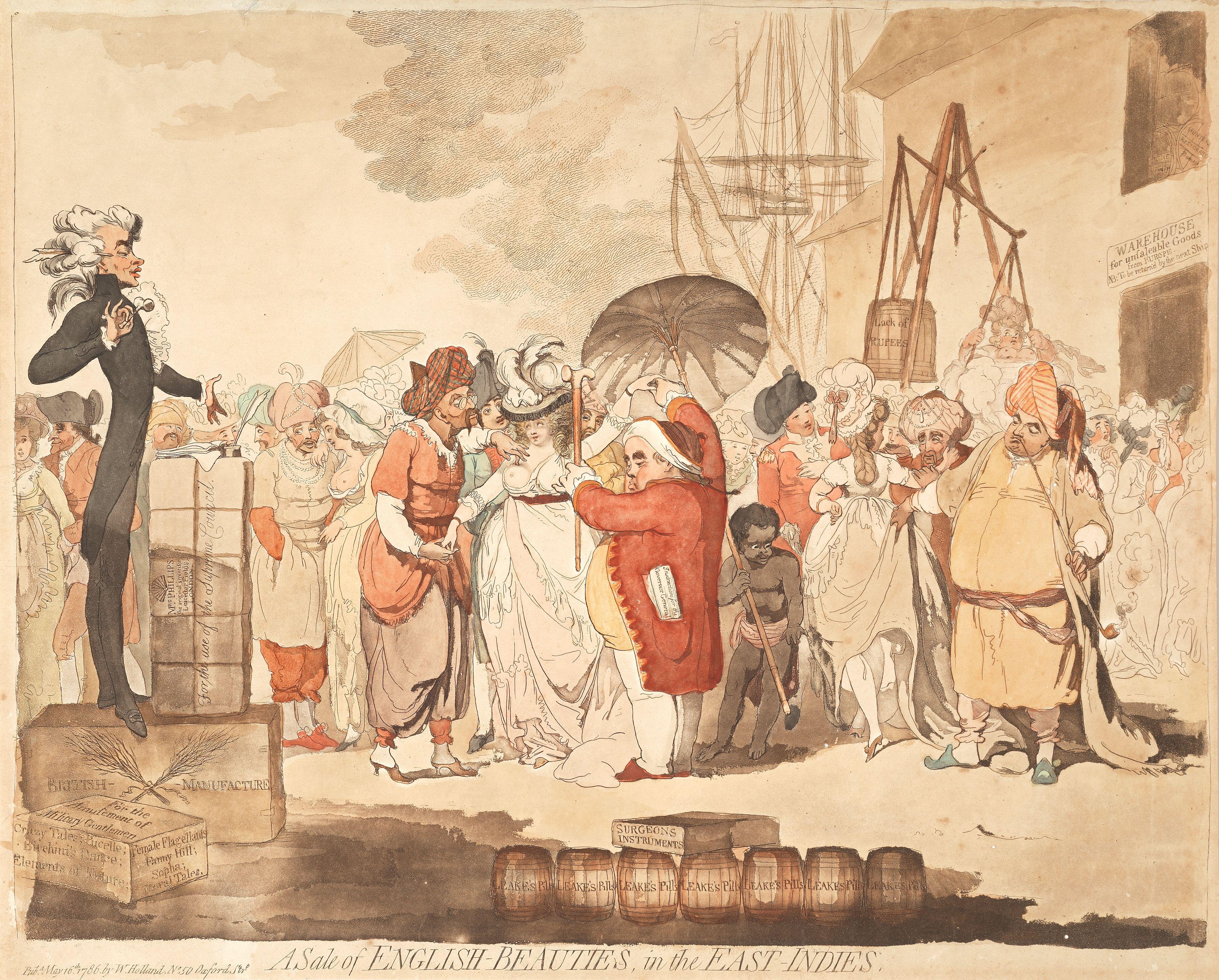 James Gillray - A Sale of English-Beauties, in the East-Indies