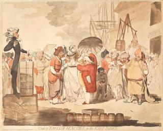 James Gillray - A Sale of English-Beauties, in the East-Indies