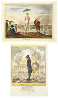 James Gillray - Counsellor O.P, - defender of our Theatric Liberties.; A Calm