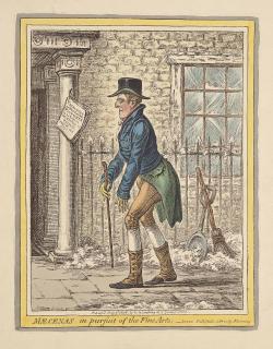 James Gillray - Mæcenas, In Pursuit Of The Fine Arts (Scene, Pall Mall; A Frosty-Morning)