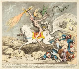 James Gillray - Presages of the Millenium; - with - The Destruction of the Faithful