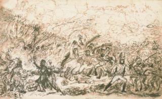 James Gillray - Spanish patriots attacking the French banditti - loyal Britons lending a lift