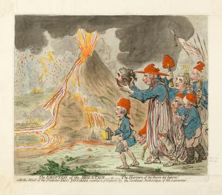 James Gillray - The Eruption of the Mountain,-or-the horrors of the \
