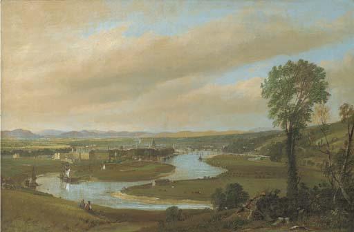 James Hall Cranstoun, R.S.A. - View of Perth and the Tay