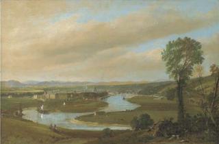 James Hall Cranstoun, R.S.A. - View of Perth and the Tay