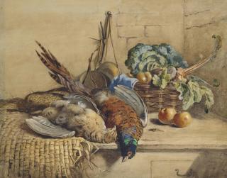 James Hardy Jr. - Still Life With Game, Cabbage, Beetroot And Apples,