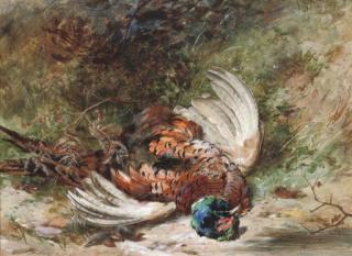 James Hardy, Jun., R.I. - One for the retriever: A shot pheasant