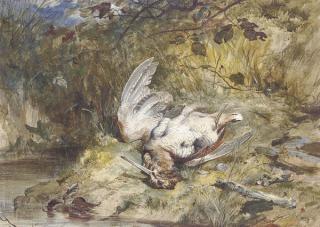 James Hardy, Jun. - A woodcock by a stream